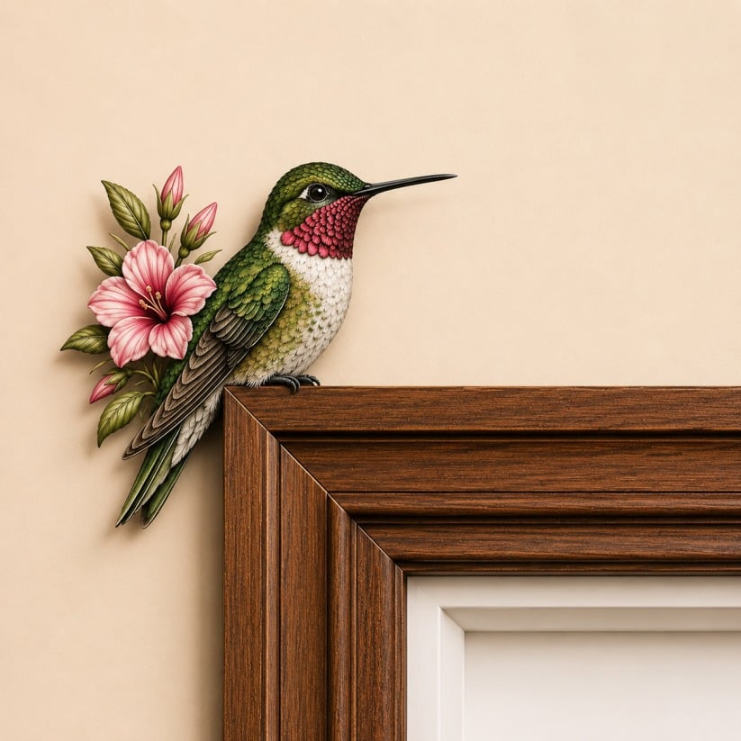 🔥Last Day: Buy 3 Get 1 Free - 🐦✨Wooden Chickadee Door Topper