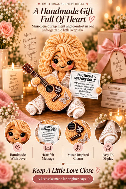 ⏳ Last Day 49% OFF – ❤️ Handmade Emotional Support Crochet Doll | Soft Keepsake with Heartfelt Message for Family, Friends & Meaningful Gifts 🎁