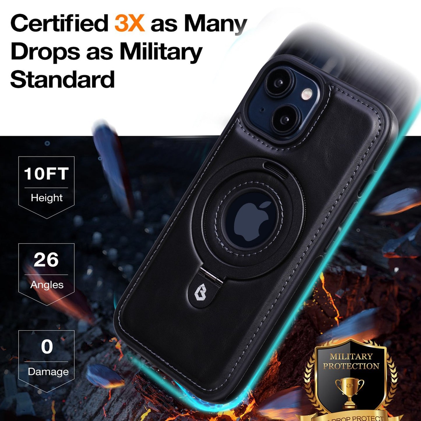 🔥New In Phone Case for iPhone 17 Series - Luxurious Leather Invisible Stand Case