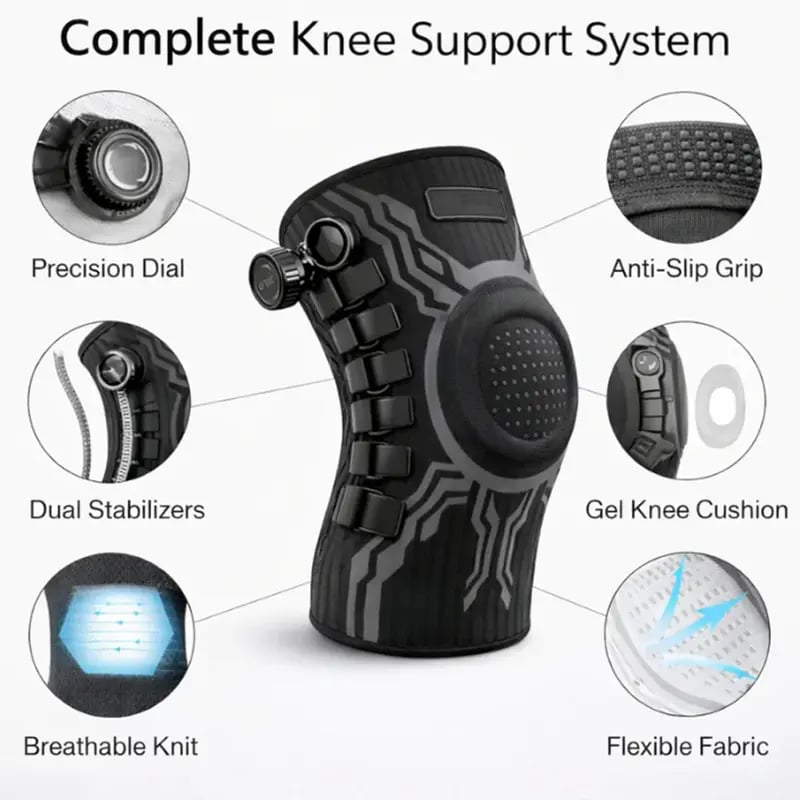 🏃 Dial‑Adjustable Knee Support Brace