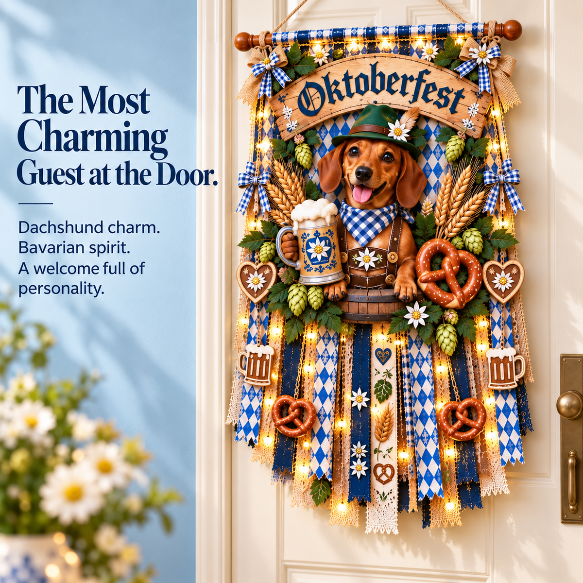 Light-Up Oktoberfest Door Hanging - Bring a Little Bavaria Home