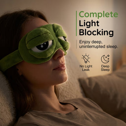 🐸 3D Cute Frog Sleep Mask