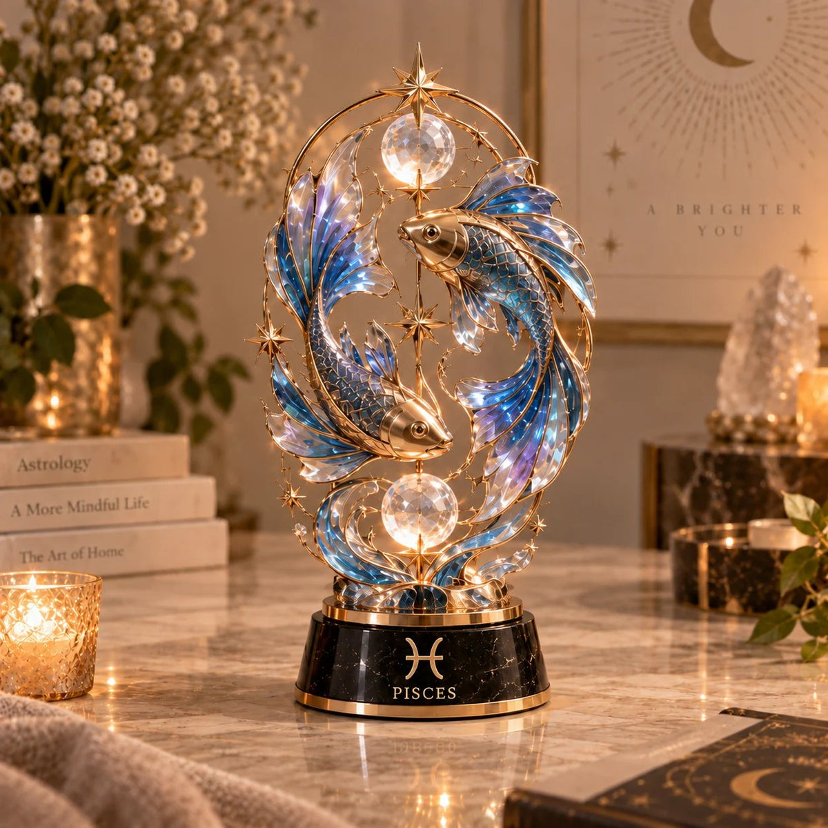 🔥HOT SALE🔥 49% OFF – 🌙 Celestial Zodiac Sculpture | 12 Jewel-Like Zodiac Designs with Golden Details ✨