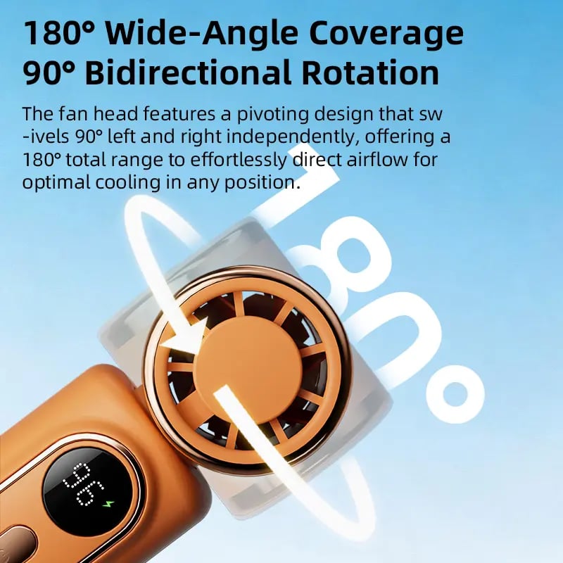 🌬️ Mini Portable Handheld Clip Fan – 3-in-1 Rechargeable 3000mAh Battery 🔋