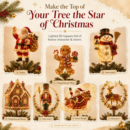 ⏳ Last Day 49% OFF – 🎅  Lighted Christmas Tree Topper Collection ✨