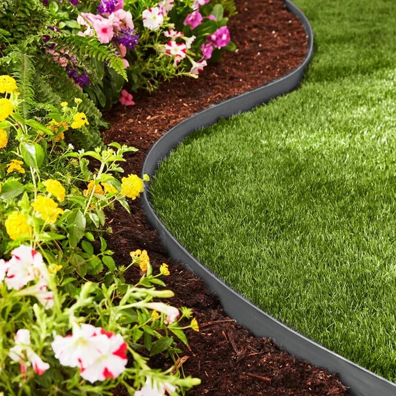 🌿 50% OFF NOW! 🏡 No-Dig Landscape Edging – 10M Roll, Weather-Resistant & 30 Spikes – Clean, Clear Lawn Borders 🛡️