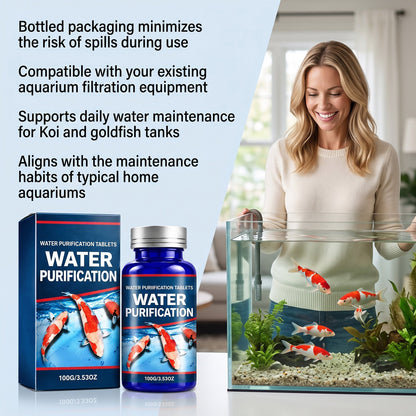 💧Aquarium Water Purifying Tablets ✨Fish Tank Water Cleaner Tablets for Turbid Water & Impurity Removal