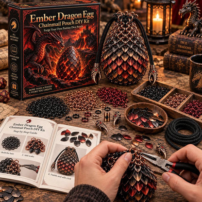 Dragon Egg Chainmail Pouch DIY Kit – 8 Fantasy Styles