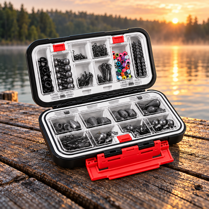 Freshwater Fishing Tackle Kit with Organizer — 265 / 400 Pieces