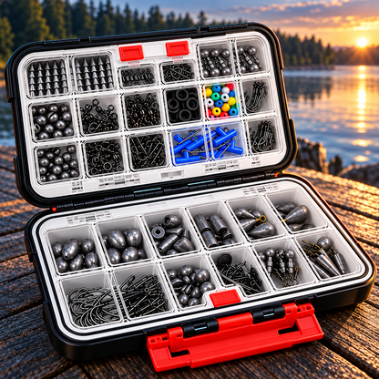 Freshwater Fishing Tackle Kit with Organizer — 265 / 400 Pieces