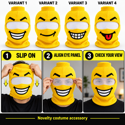 Funny Face Knit Mask – how to wear