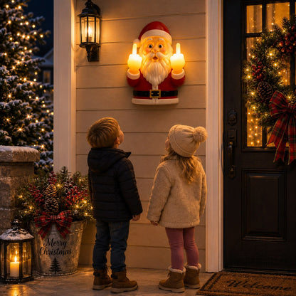 🎅 Light-Up Middle Finger Santa Wall Decor – Hilarious Christmas Decoration