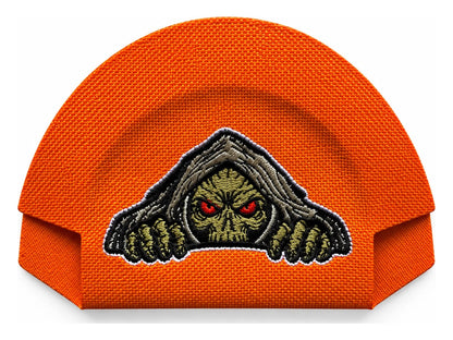 12 · Grim Reaper — Orange embroidered cap-back insert; cap not included