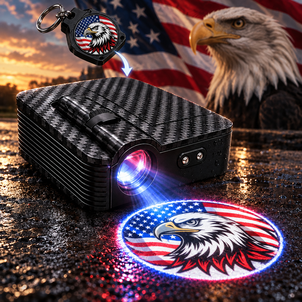 Wireless LED Car Door Light Projector 💡 HD Logo Courtesy Welcome Shadow Light 🛠️ Easy Peel-and-Stick Installation Universal Car Door LED Lights for All Models 🎁