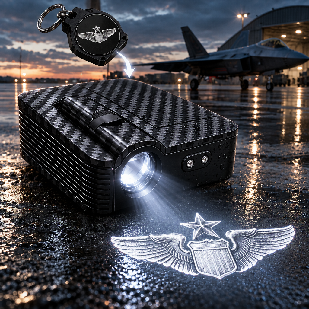 Wireless LED Car Door Light Projector 💡 HD Logo Courtesy Welcome Shadow Light 🛠️ Easy Peel-and-Stick Installation Universal Car Door LED Lights for All Models 🎁