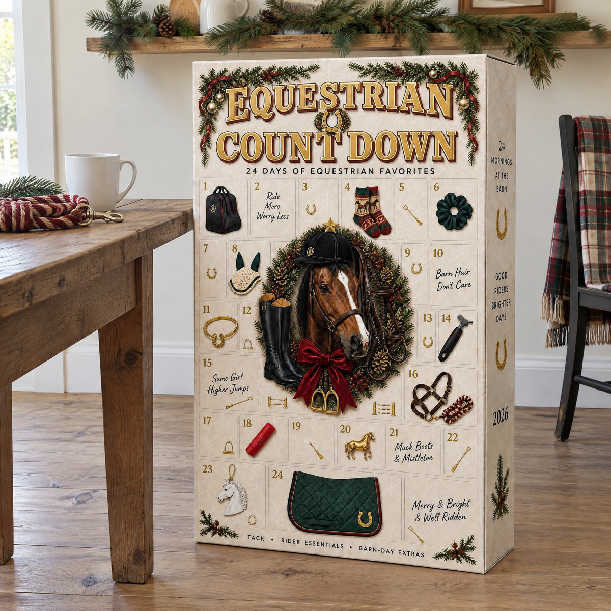 Equestrian Countdown advent calendar box