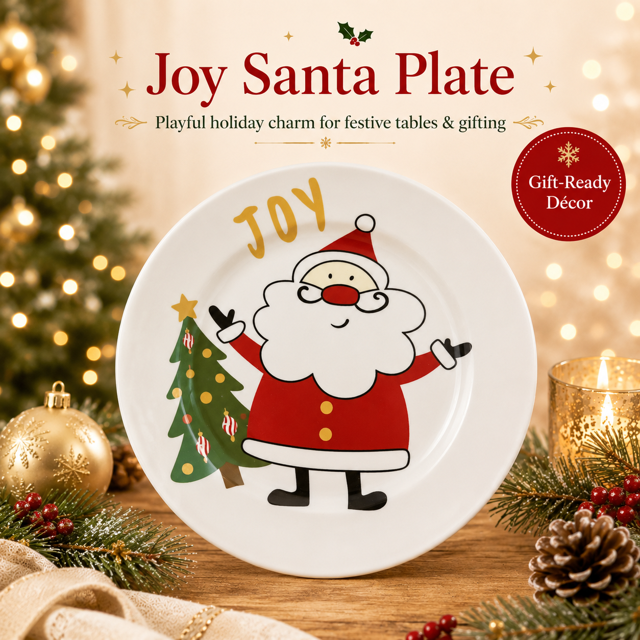 🎄Merry & Bright Christmas Plate Collection🎁🍽️ – Festive Holiday Serving Plates
