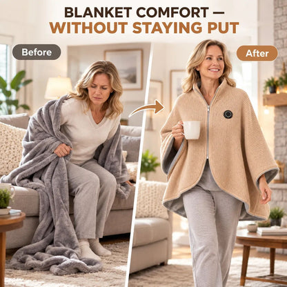 ⛄LIMITED-TIME 50% OFF‼️💞54K+ SOLD⭐🔥 USB HEATED WEARABLE SHAWL - image-6ac5fe1e586c11058c9d0e16