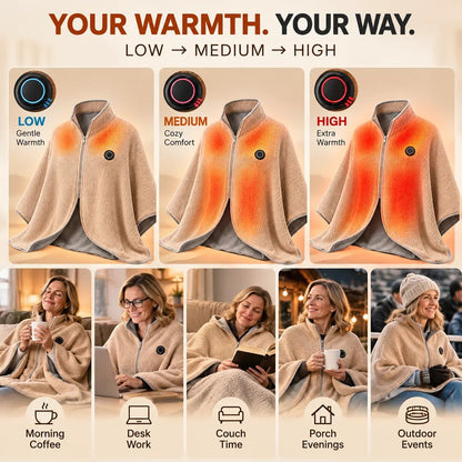 ⛄LIMITED-TIME 50% OFF‼️💞54K+ SOLD⭐🔥 USB HEATED WEARABLE SHAWL - image-6ac5fe1e591ac34d19b93bb4