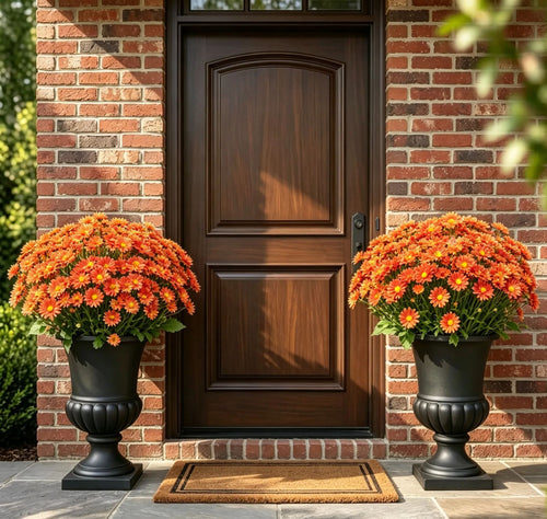 💥Last Day 70% OFF—🌼Welcome autumn- Artificial Outdoor Sunset Mums Flowers - UV resistant, Waterproof, Windproof