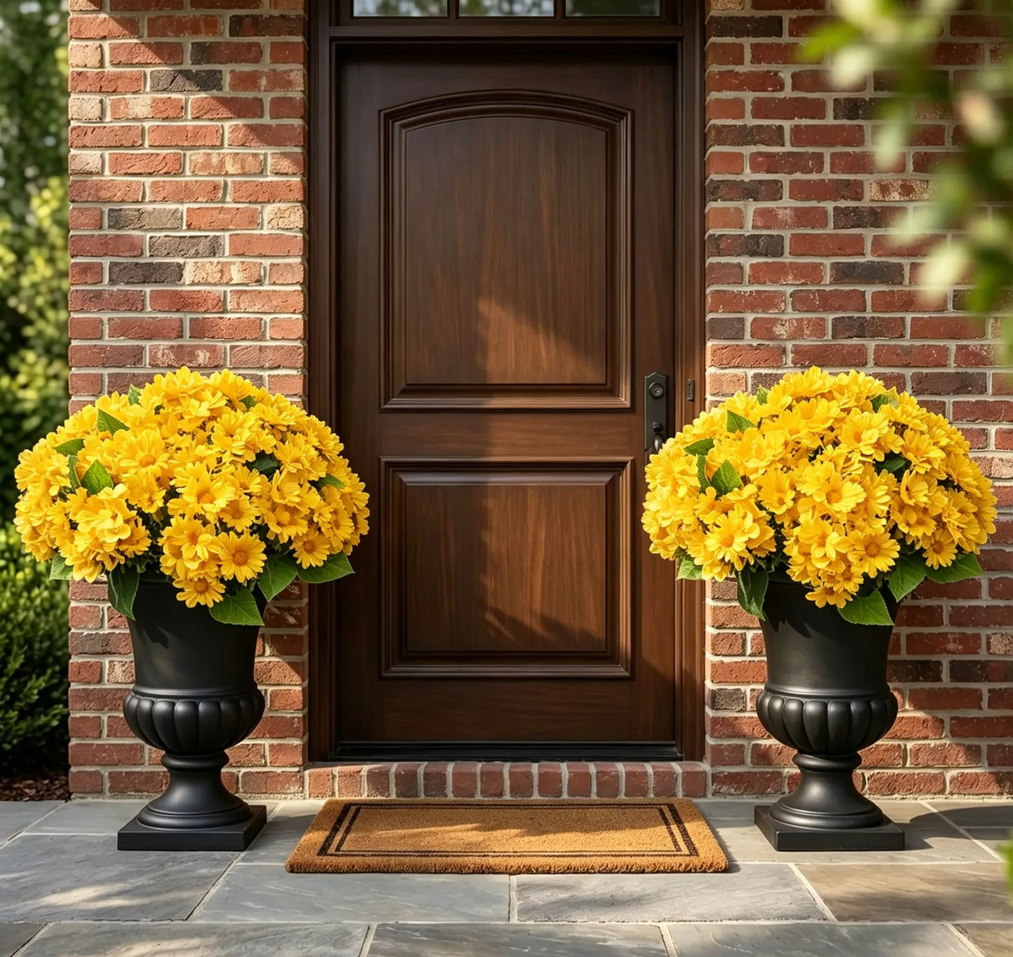 💥Last Day 70% OFF—🌼Welcome autumn- Artificial Outdoor Sunset Mums Flowers - UV resistant, Waterproof, Windproof