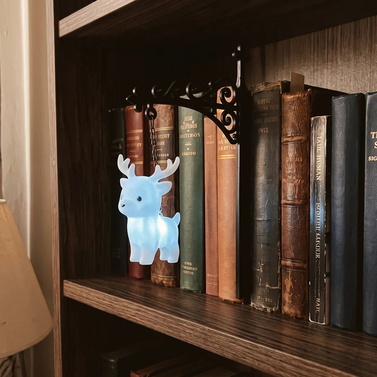 ✨ Glowing Fantasy Bookshelf Figurine Light – Owl, Stag & Phoenix Styles