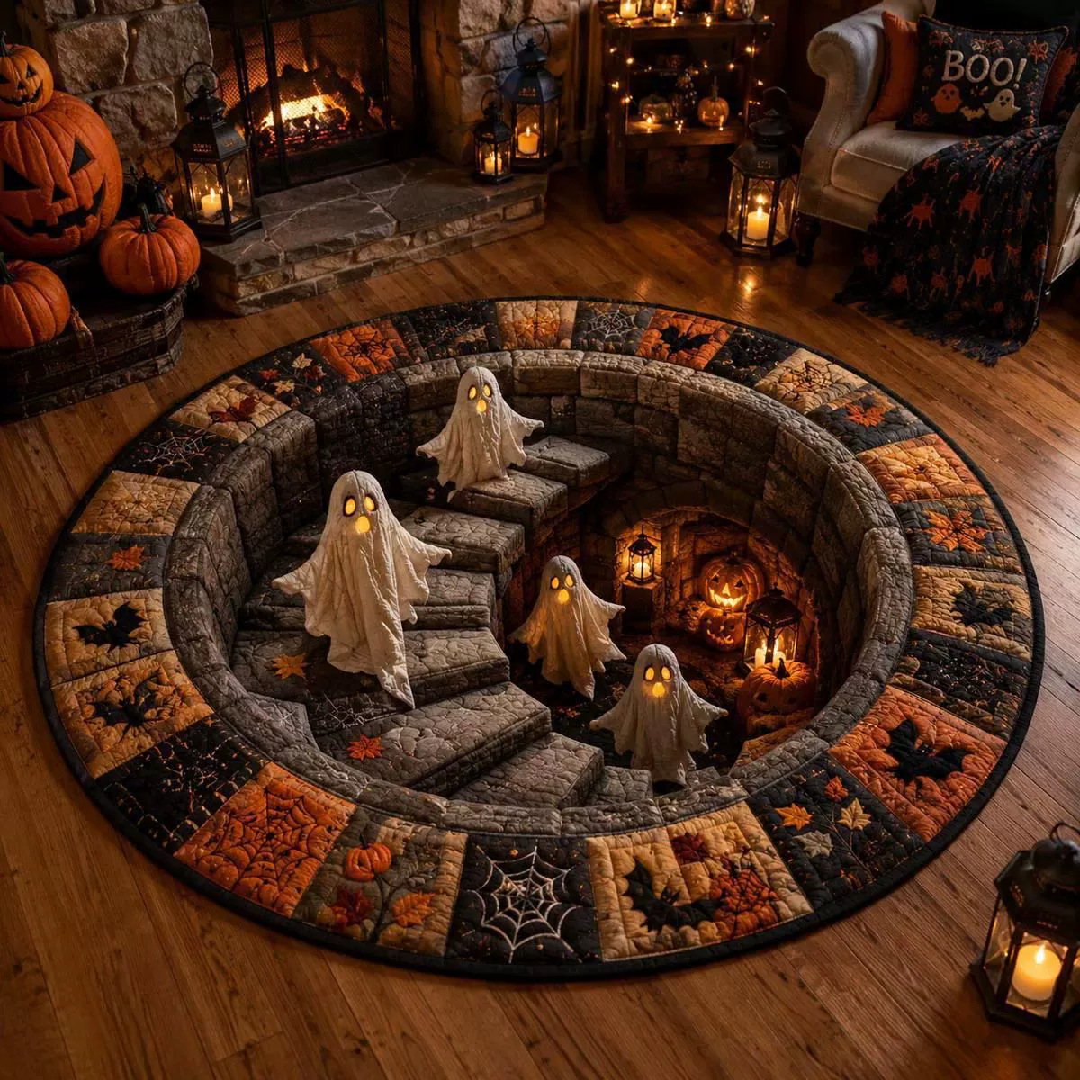 3D Illusion Halloween Rug