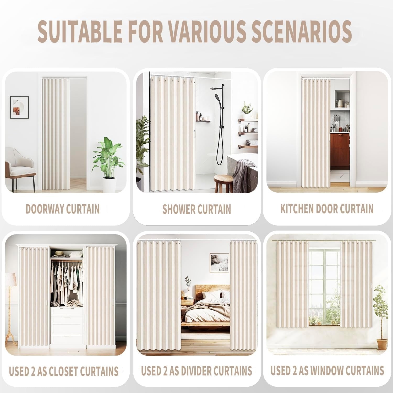 Pleated curtain use scenarios