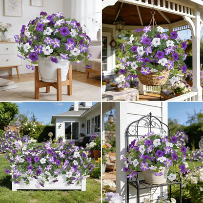 Last Day 61% OFF🔥 Fade-Proof, UV-Resistant Artificial Petunias – Vibrant, Colorfast Outdoor Flowers for Patio & Garden
