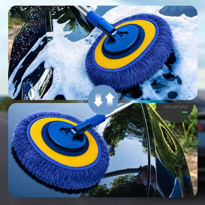 🎉⏳Time-Limited Special⏰Durable Aluminum Long Handle Telescopic Car Wash Mop – Soft Microfiber, Scratch-Free & Adjustable Length ✨