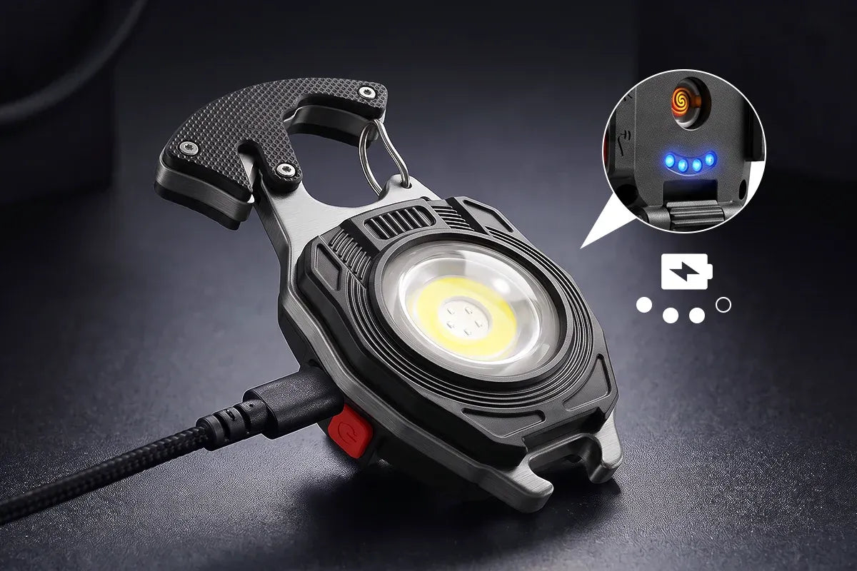 Type-C rechargeable keychain flashlight