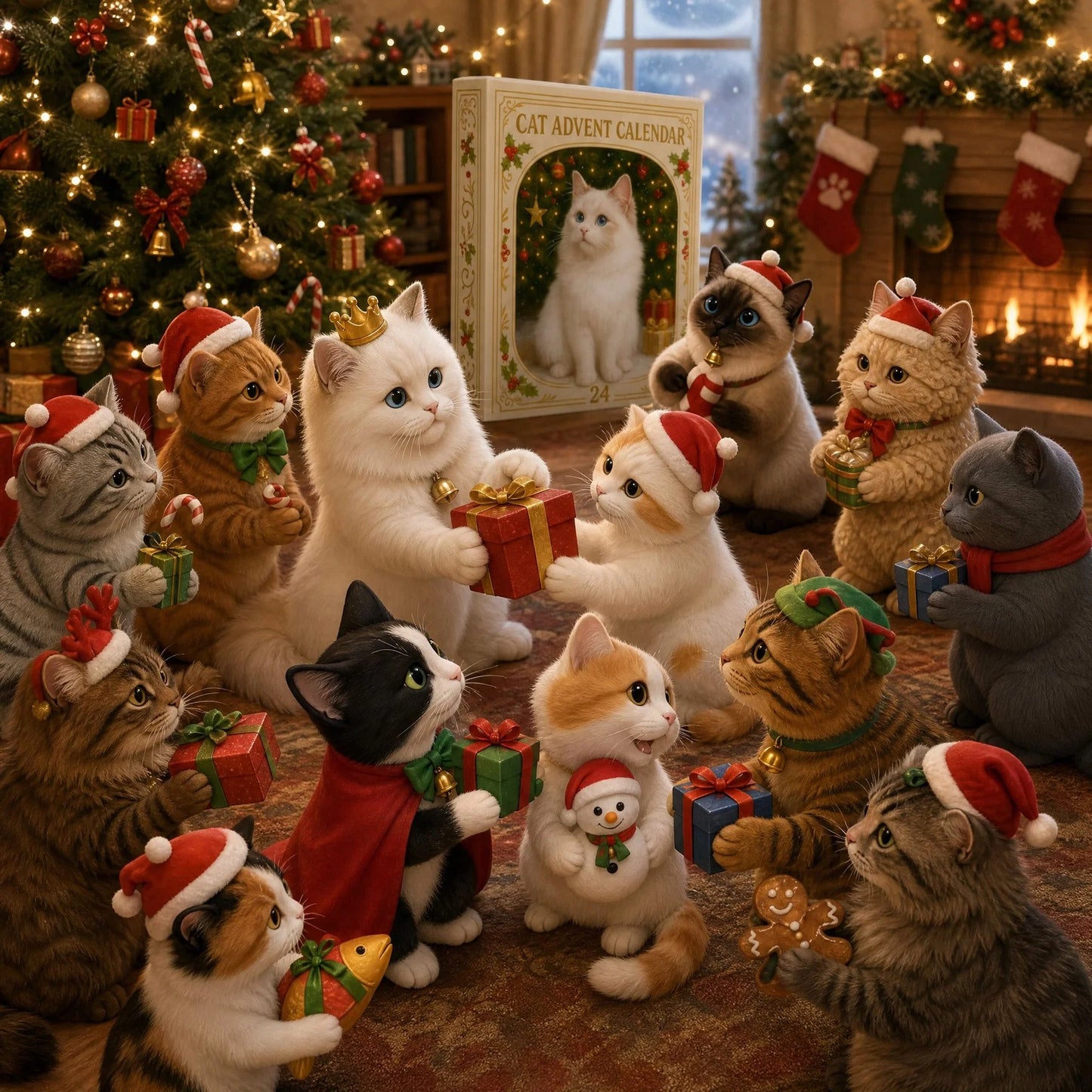 Advent Calendar 2026 Cat Advent Calendar Giftfor Adults Friends Cat Owners and Lovers Christmas Holiday Countdown Gift