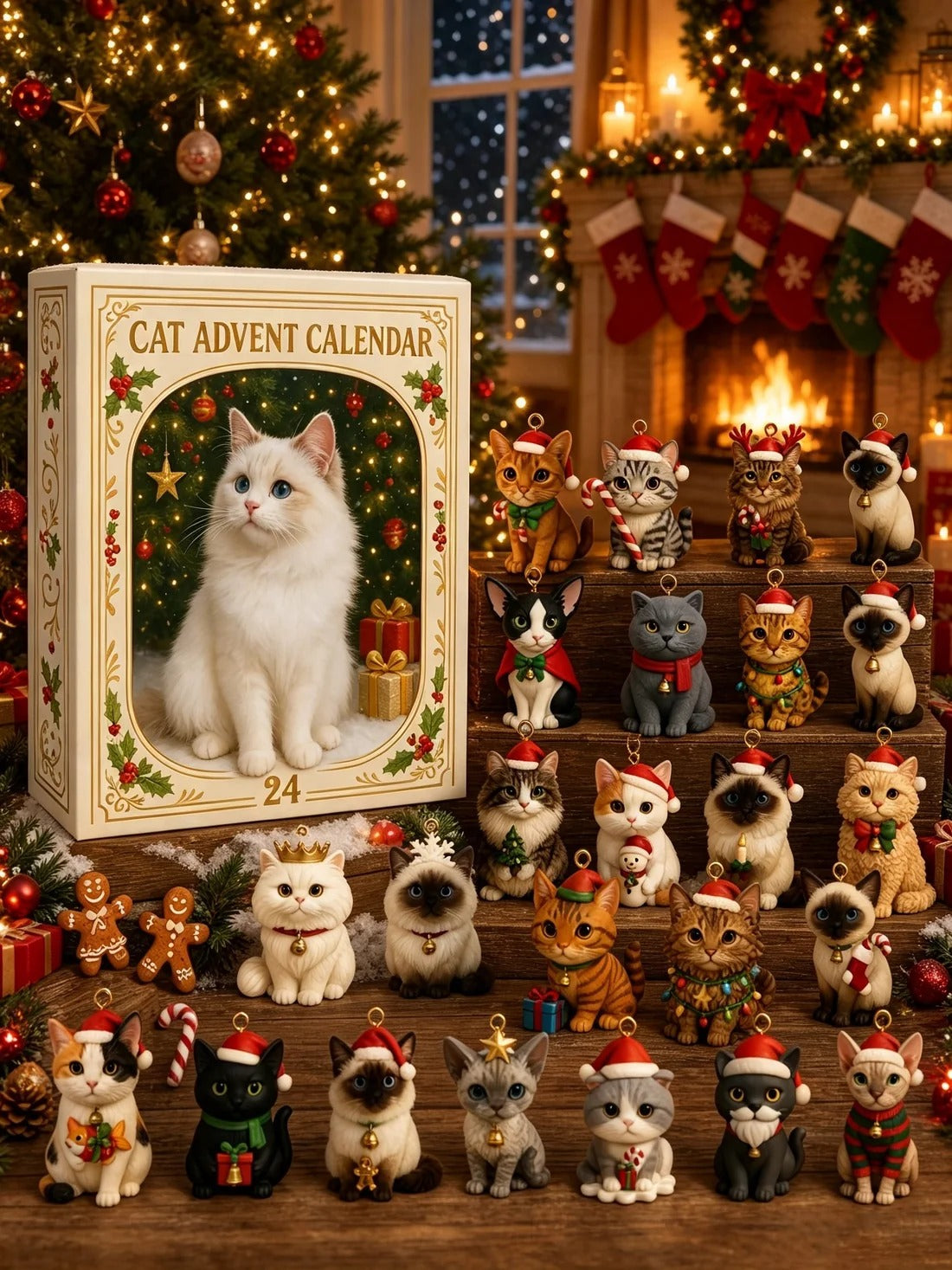 Advent Calendar 2026 Cat Advent Calendar Giftfor Adults Friends Cat Owners and Lovers Christmas Holiday Countdown Gift