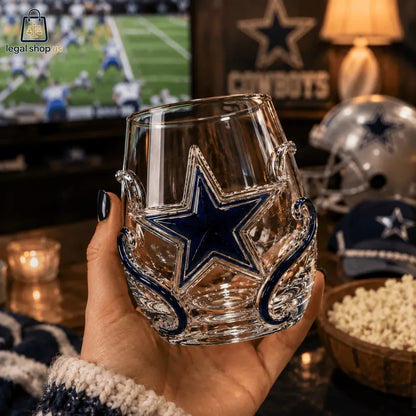 Dallas Cowboys Stemless Whiskey Glass Cup Set