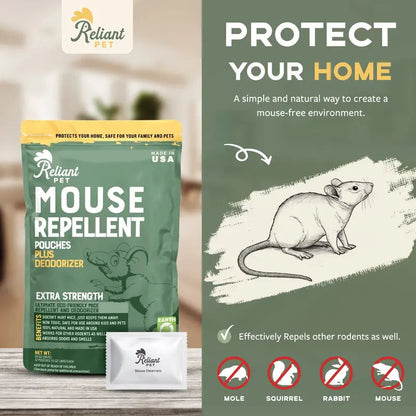 Reliant Pet Mouse Repellent Pouches – Peppermint & Cinnamon, 12 Pack