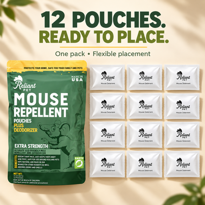 Reliant Pet Mouse Repellent Pouches – Peppermint & Cinnamon, 12 Pack