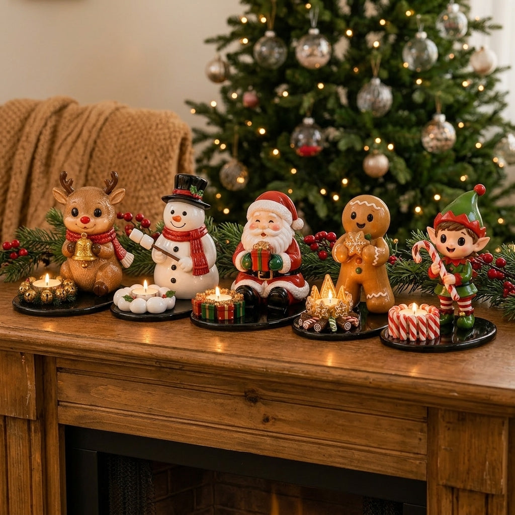 🎄Charming Ceramics Tealight Holder Collection For Christmas Moments