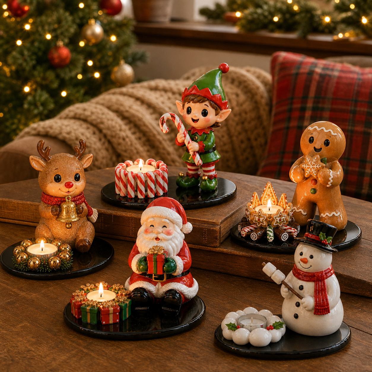 🎄Charming Ceramics Tealight Holder Collection For Christmas Moments