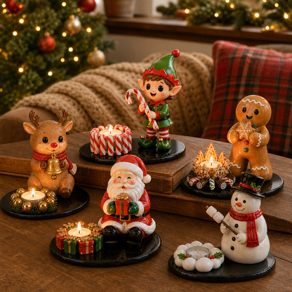 🎄Charming Ceramics Tealight Holder Collection For Christmas Moments