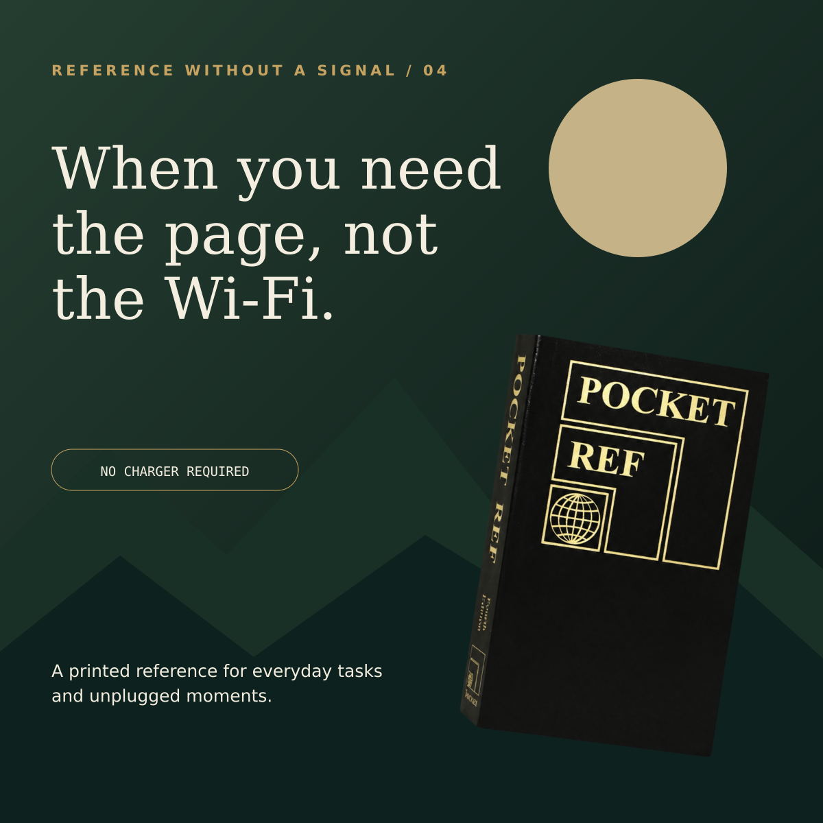 Pocket Ref 4th Edition printed book for offline use