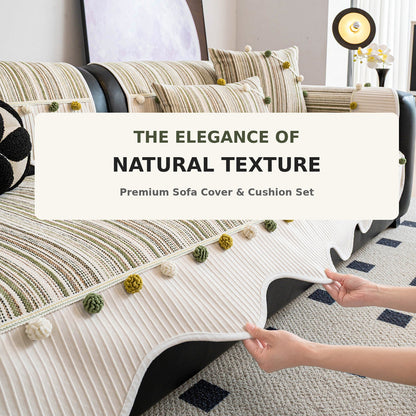Premium Textured Chenille Sofa Cover