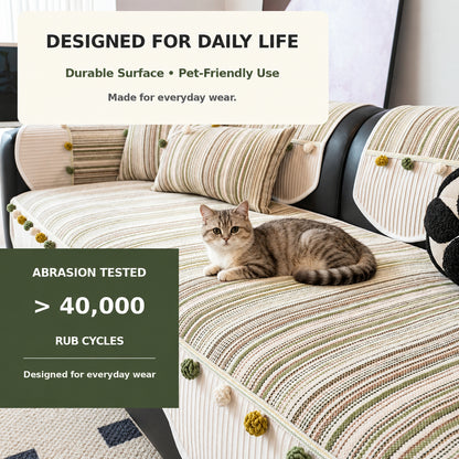 Premium Textured Chenille Sofa Cover