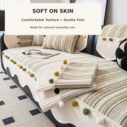 Premium Textured Chenille Sofa Cover