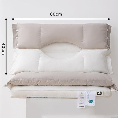 Dual-Zone Ergonomic Sleeping Pillow | Detachable Layers to Set Your Ideal Height