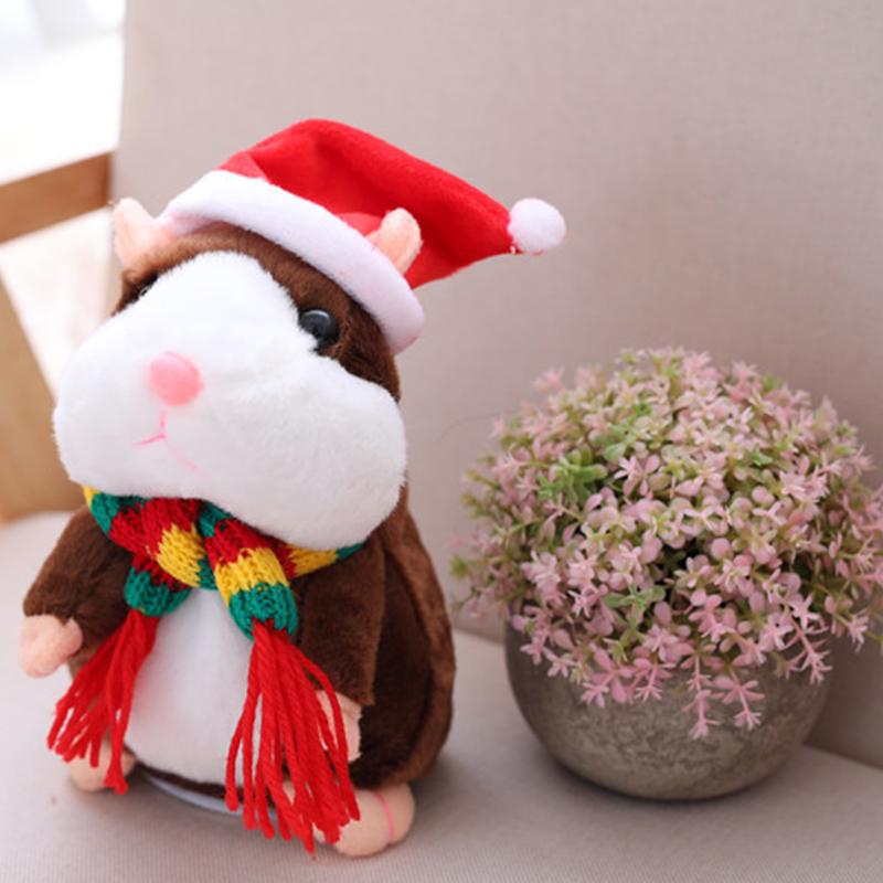 🐹🎁50% OFF NOW! Talking Hamster Plush Toy – Repeats What You Say, Auto Head Shaking Interactive Stuffed Animal, Hilarious Educational Toy for Kids & Party Fun