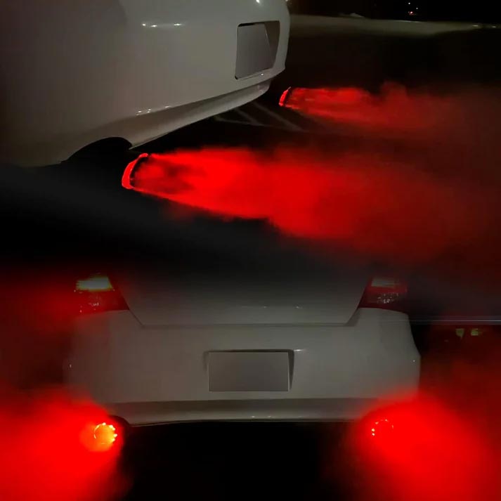 🎉 Car Tuning Carbon Fiber LED Light Emitting Exhaust Pipe (High Temperature Resistant)
