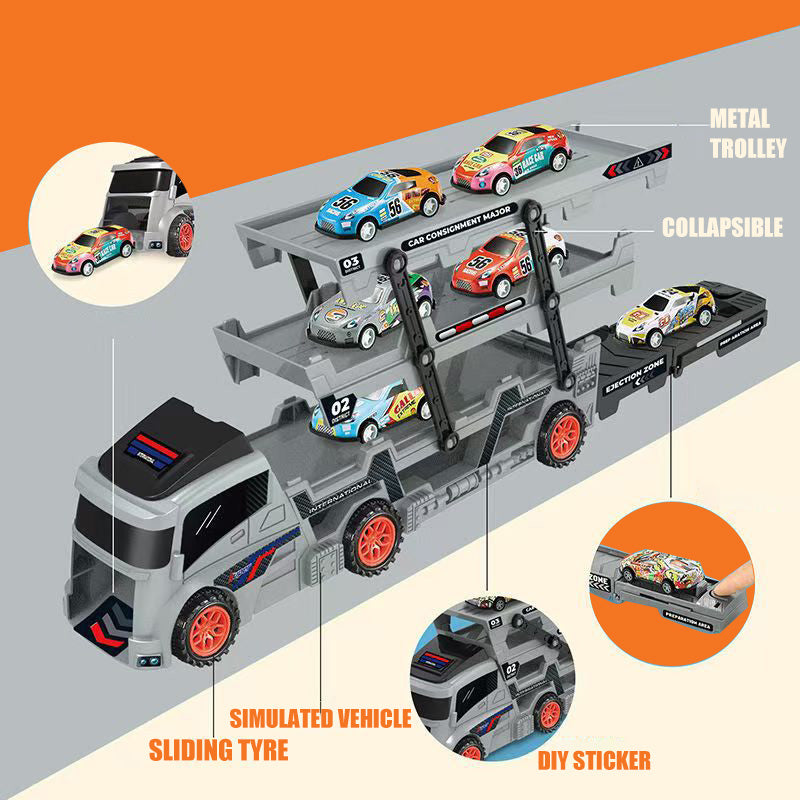 Car Carrier Toy with Track and Launcher – product image