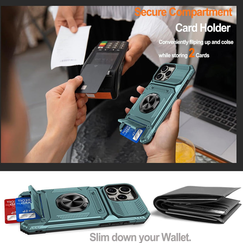 🛡️  Heavy Duty Magnetic Armor Case With Hidden Kickstand And Wallet