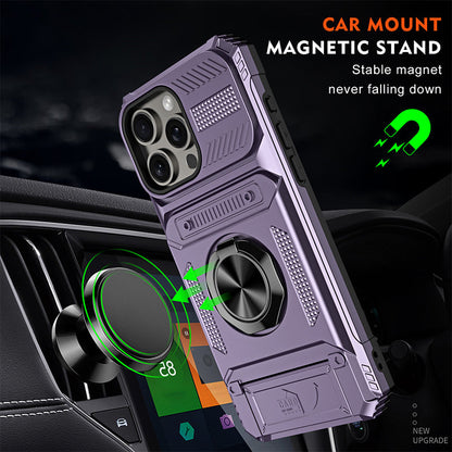 🛡️  Heavy Duty Magnetic Armor Case With Hidden Kickstand And Wallet