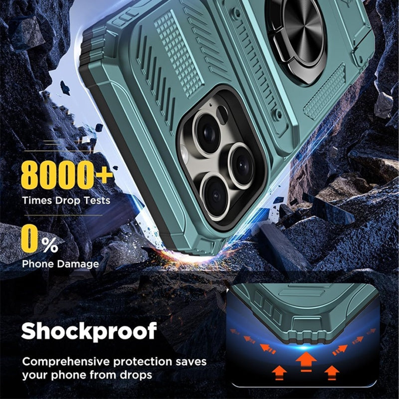 🛡️  Heavy Duty Magnetic Armor Case With Hidden Kickstand And Wallet